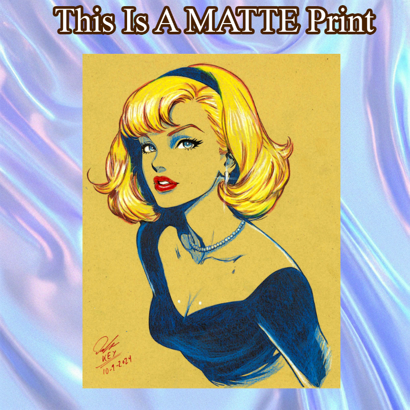 Gwen Stacy Art Illustration Hard Signed 8.5x11in Fine Art PRINT