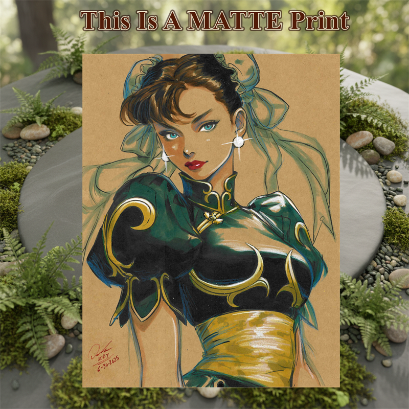 Chun Li Art Illustration Hard Signed 8.5x11in Fine Art PRINT