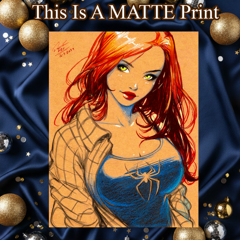 Mary Jane Art Illustration Hard Signed 8.5x11in Fine Art PRINT