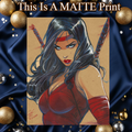 Elektra Art Illustration Hard Signed 8.5x11in Fine Art PRINT