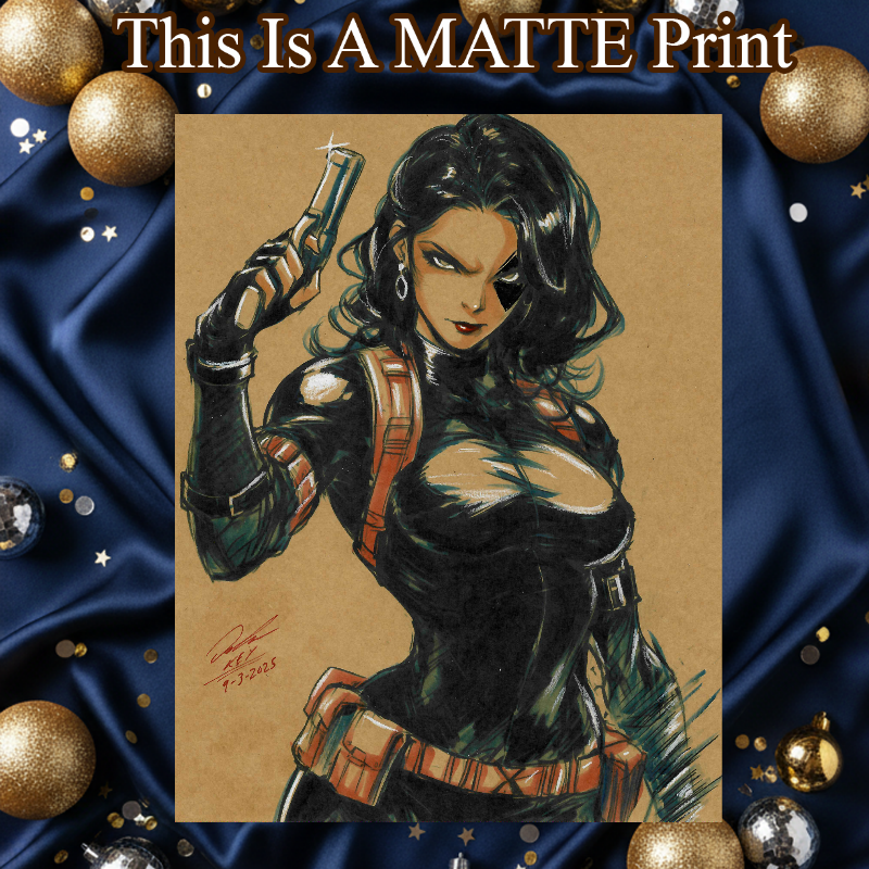 Domino Art Illustration Hard Signed 8.5x11in Fine Art PRINT