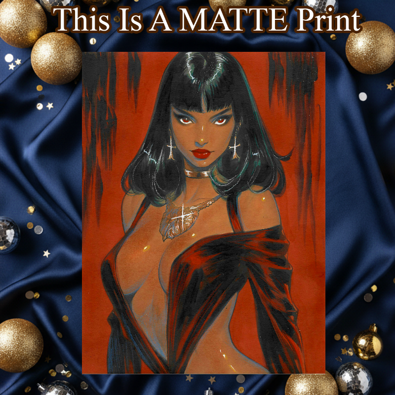Vampirella Art Illustration Hard Signed 8.5x11in Fine Art PRINT