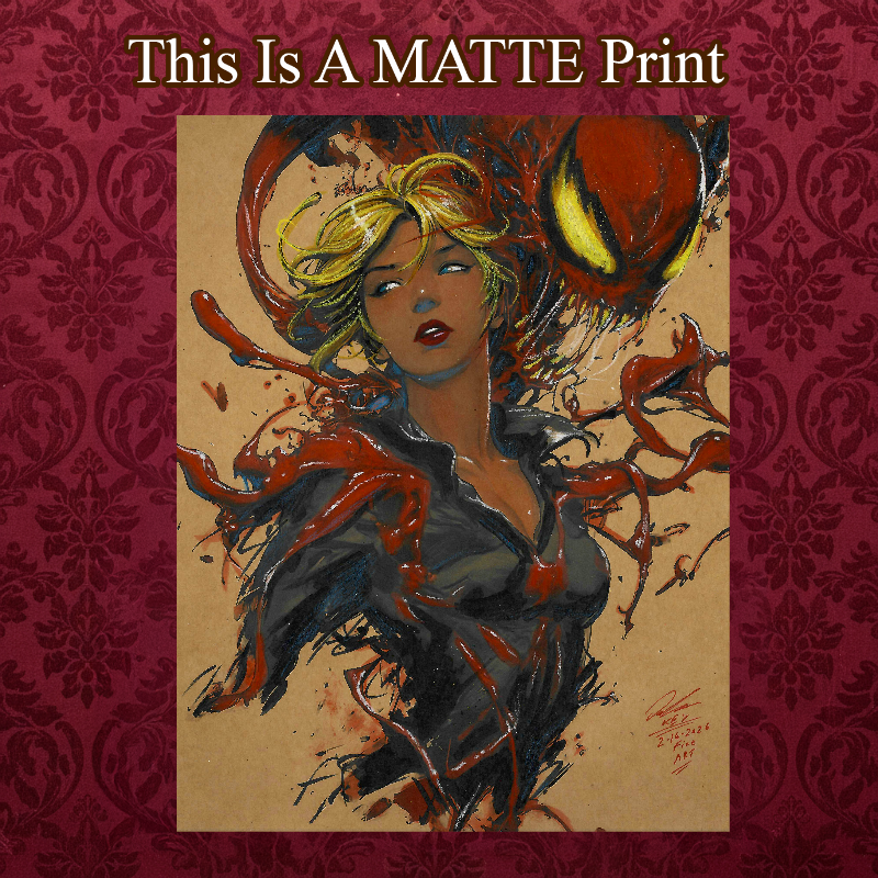 Carnage Art Illustration Hard Signed 8.5x11in Fine Art PRINT