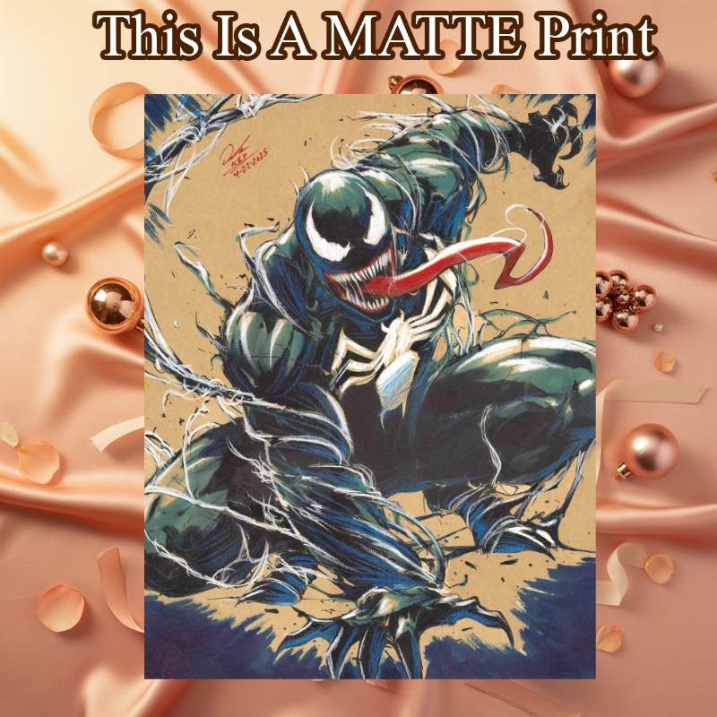 Venom Art Illustration Hard Signed 8.5x11in Fine Art PRINT