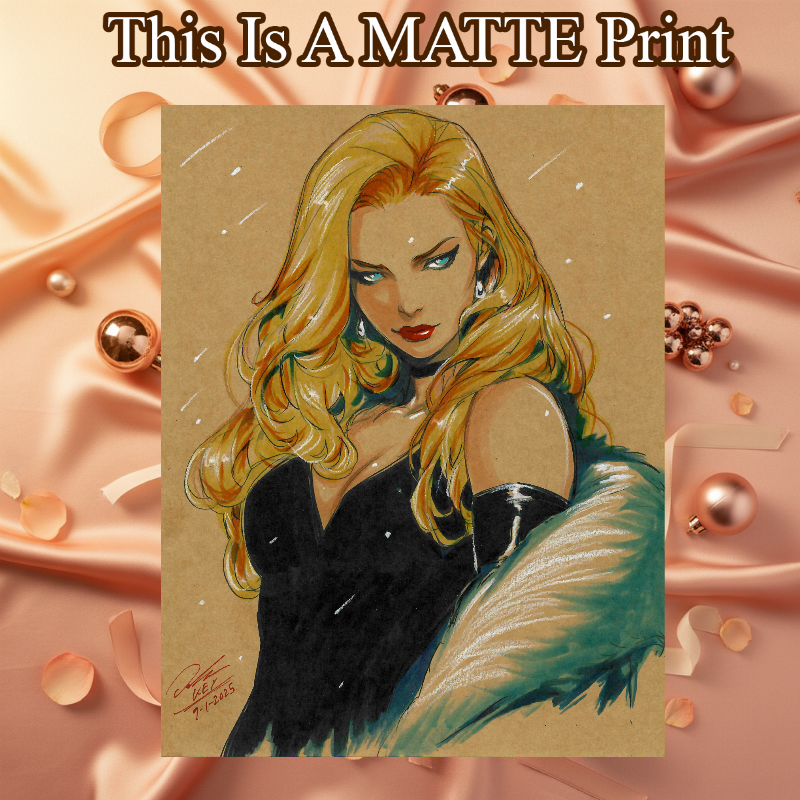 Emma Frost Art Illustration Hard Signed 8.5x11in Fine Art PRINT