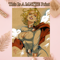 Power Girl Art Illustration Hard Signed 8.5x11in Fine Art PRINT