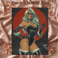 Black Cat Art Illustration Hard Signed 8.5x11in Fine Art PRINT