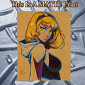 Gwen Stacy Art Illustration Hard Signed 8.5x11in Fine Art PRINT