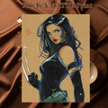 X-23 Art Illustration Hard Signed 8.5x11in Fine Art PRINT