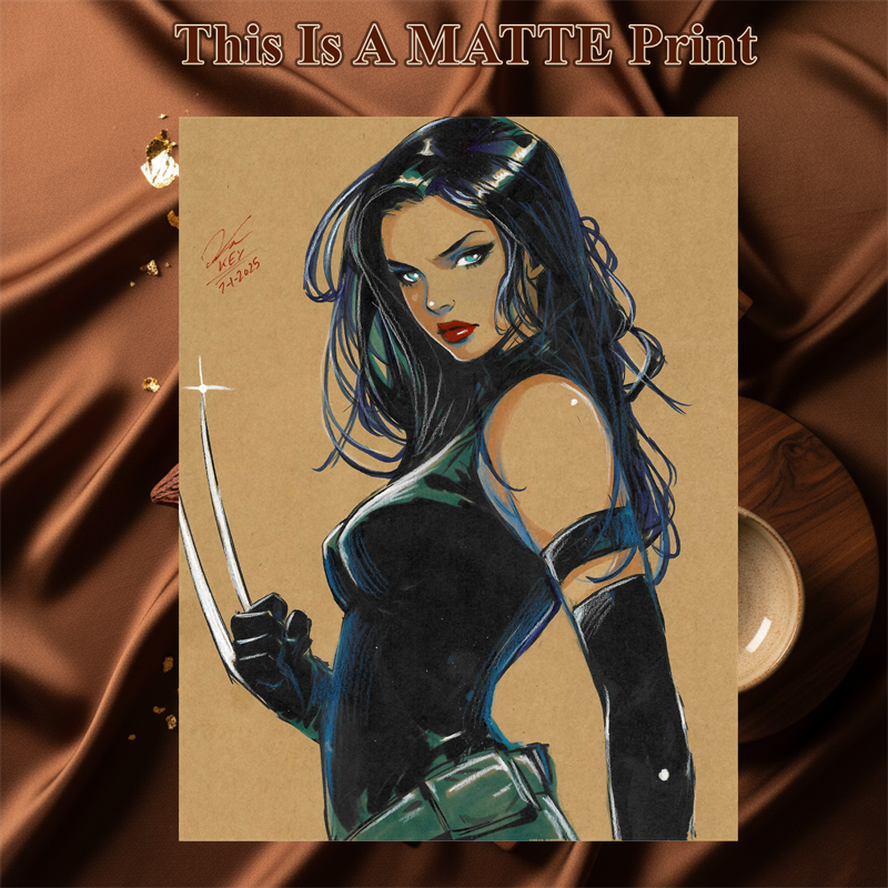 X-23 Art Illustration Hard Signed 8.5x11in Fine Art PRINT