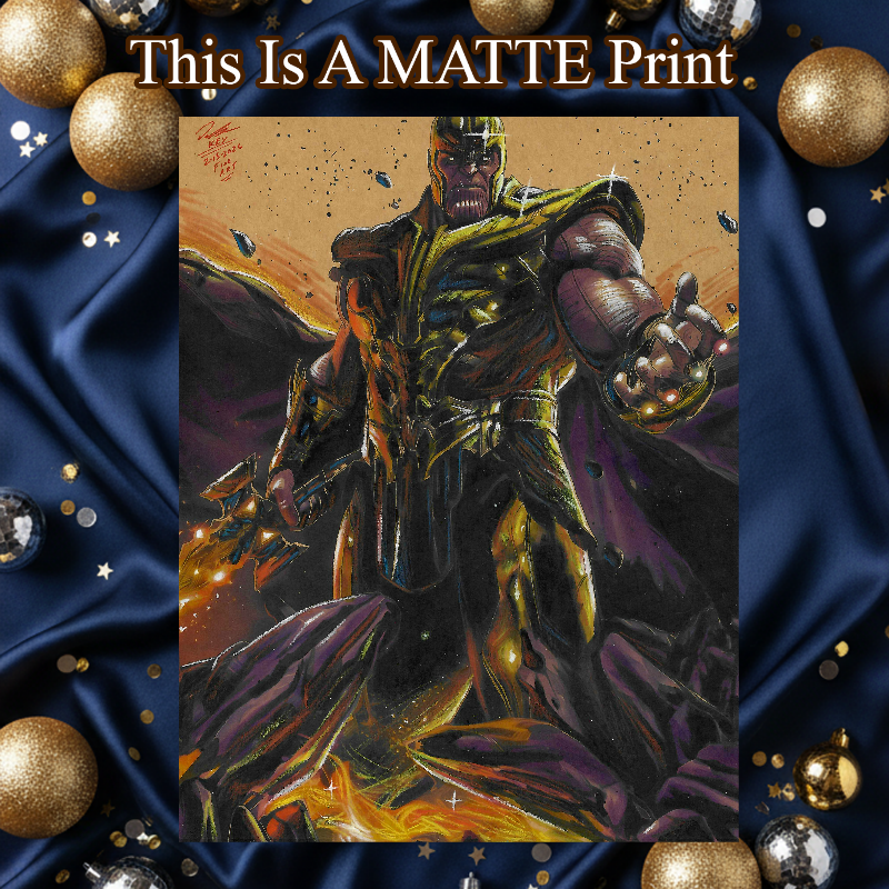 Thantos Art Illustration Hard Signed 8.5x11in Fine Art PRINT