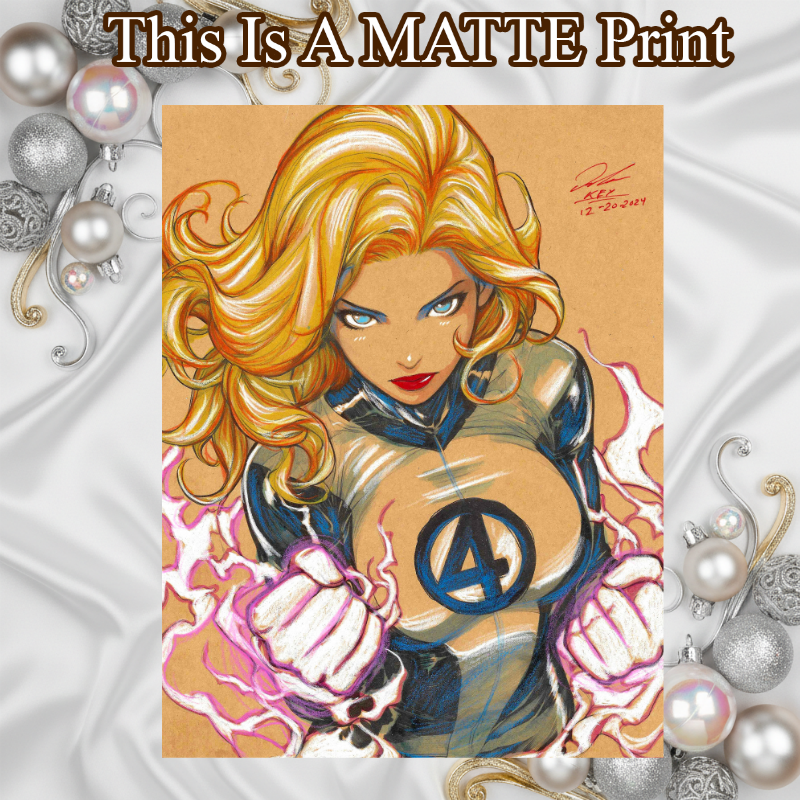 Sue Storm Art Illustration Hard Signed 8.5x11in Fine Art PRINT