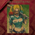 Harley Quinn Art Illustration Hard Signed 8.5x11in Fine Art PRINT