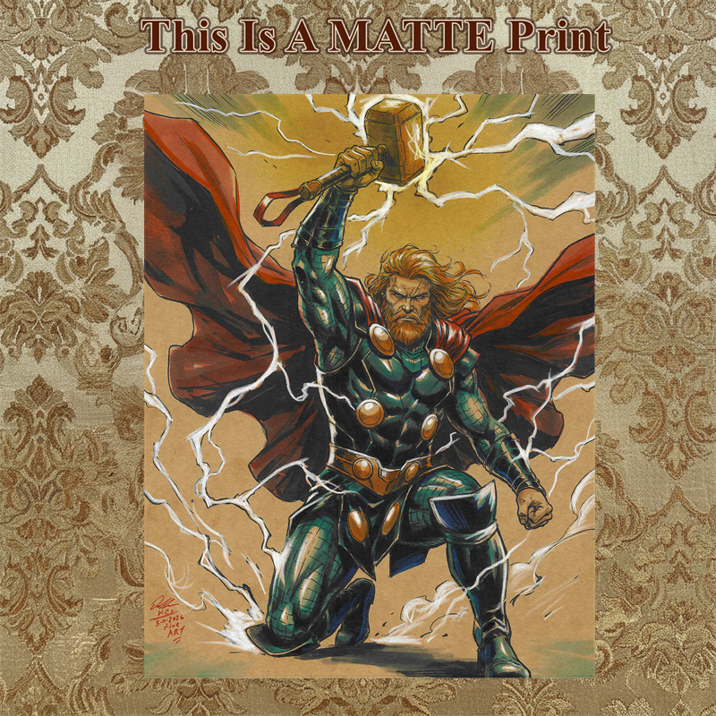Thor Art Illustration Hard Signed 8.5x11in Fine Art PRINT