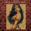 Wonder Woman Art Illustration Hard Signed 8.5x11in Fine Art PRINT