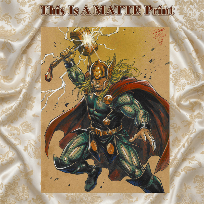 Thor Art Illustration Hard Signed 8.5x11in Fine Art PRINT