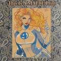 Sue Storm Art Illustration Hard Signed 8.5x11in Fine Art PRINT
