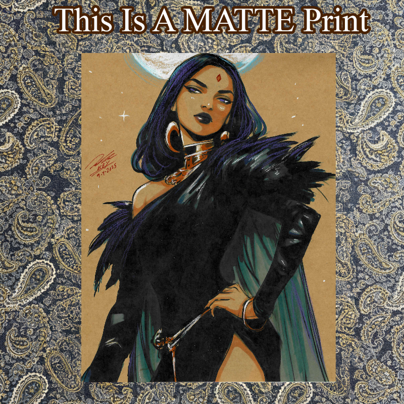 Raven Art Illustration Hard Signed 8.5x11in Fine Art PRINT