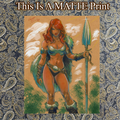 Red Sonja Art Illustration Hard Signed 8.5x11in Fine Art PRINT