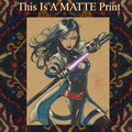 Psylocke Art Illustration Hard Signed 8.5x11in Fine Art PRINT