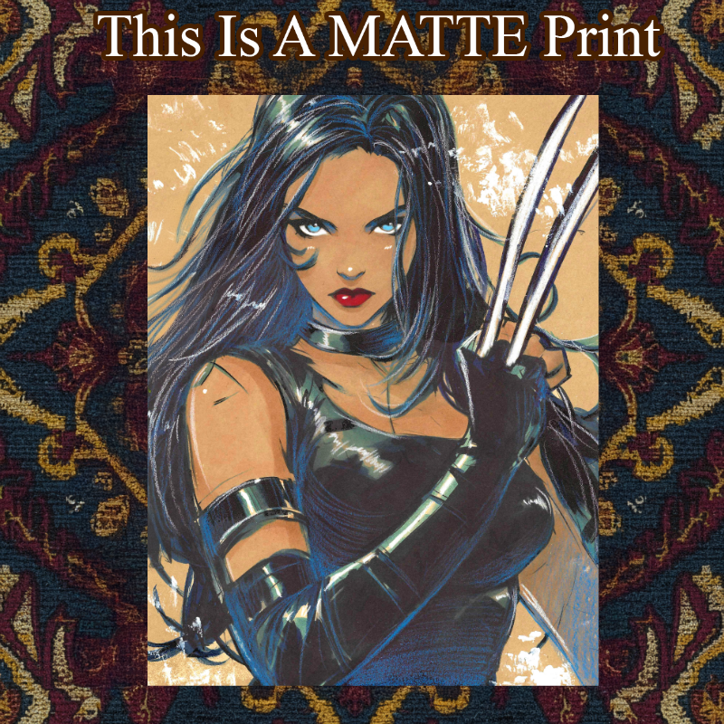 X-23 Art Illustration Hard Signed 8.5x11in Fine Art PRINT