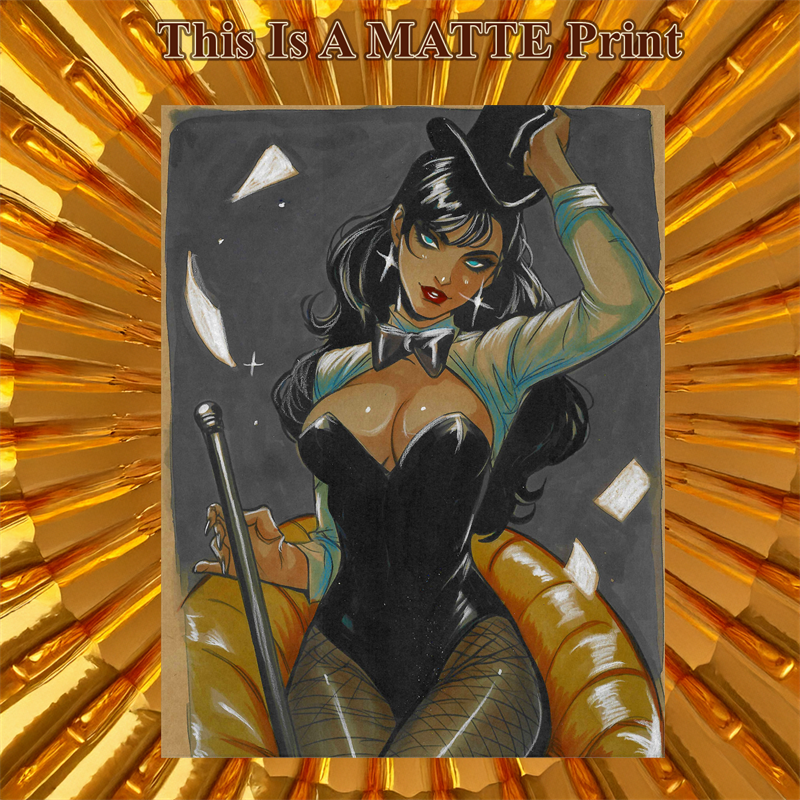 Zatanna Art Illustration Hard Signed 8.5x11in Fine Art PRINT
