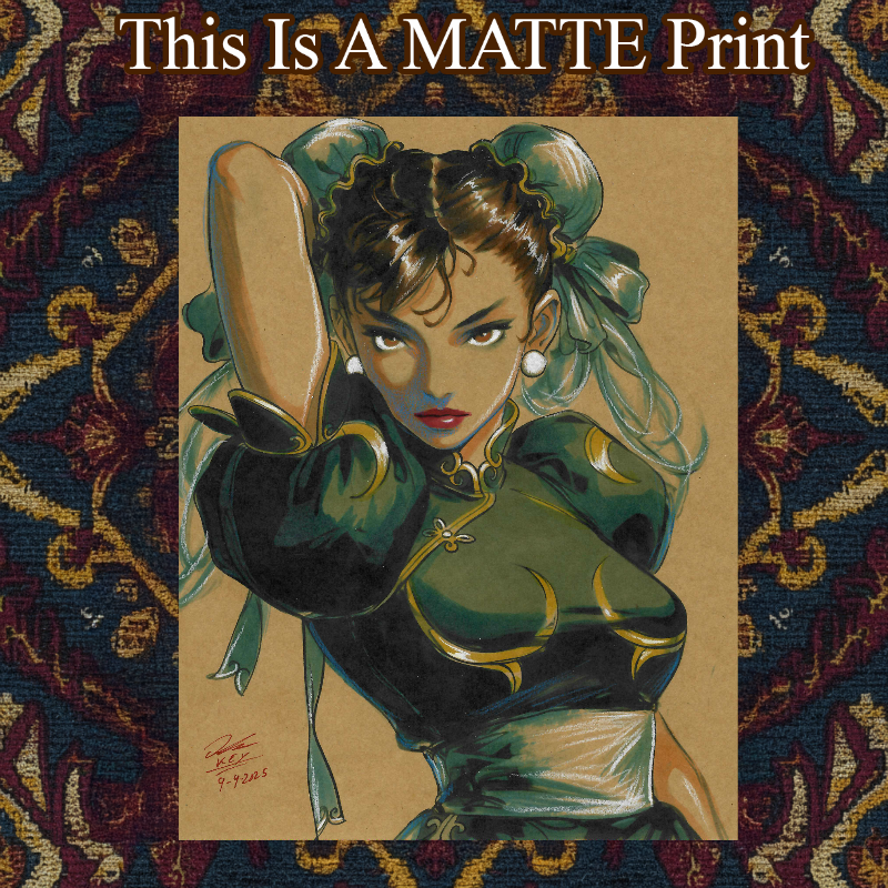 Chun Li Art Illustration Hard Signed 8.5x11in Fine Art PRINT
