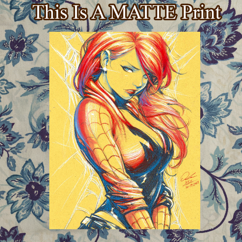 Mary Jane Art Illustration Hard Signed 8.5x11in Fine Art PRINT