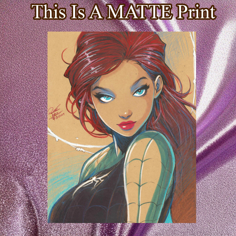 Mary Jane Art Illustration Hard Signed 8.5x11in Fine Art PRINT