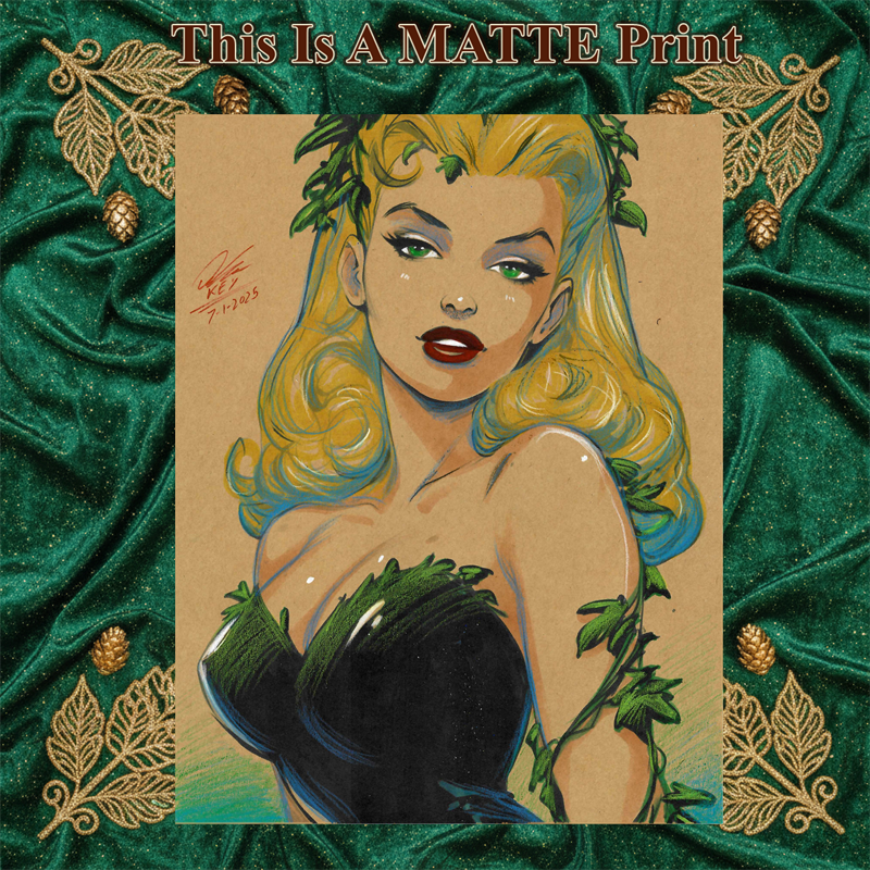 Poison Ivy Art Illustration Hard Signed 8.5x11in Fine Art PRINT