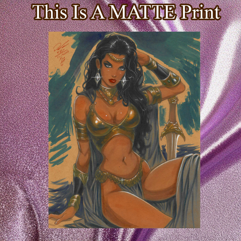 Dejah Thoris Art Illustration Hard Signed 8.5x11in Fine Art PRINT