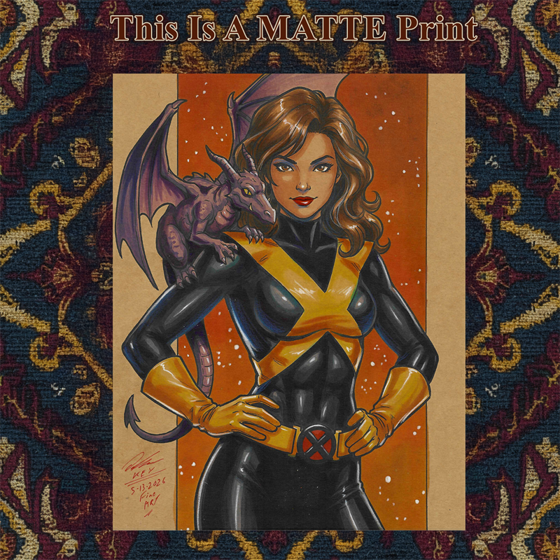 Kitty Pryde Art Illustration Hard Signed 8.5x11in Fine Art PRINT