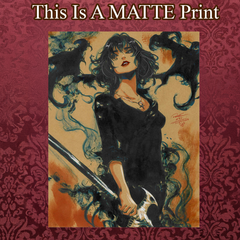 Death Of The Endless Art Illustration Hard Signed 8.5x11in Fine Art PRINT