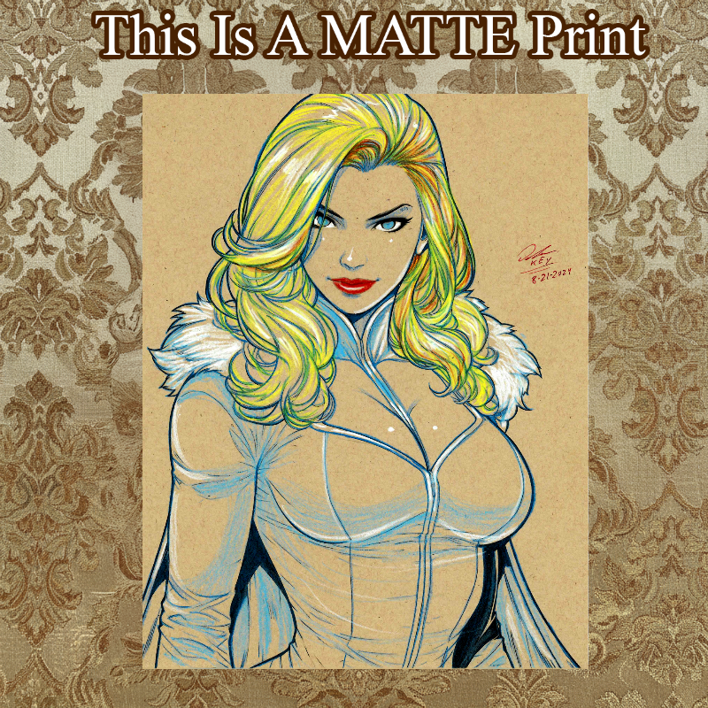 Emma Frost Art Illustration Hard Signed 8.5x11in Fine Art PRINT
