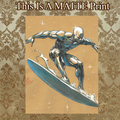 Silver Surfer Art Illustration Hard Signed 8.5x11in Fine Art PRINT