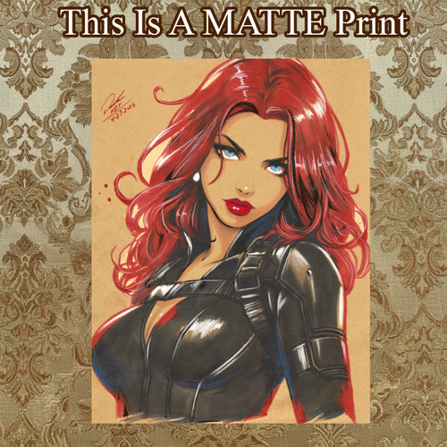 Black Widow Art Illustration Hard Signed 8.5x11in Fine Art PRINT