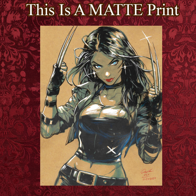 X-23 Art Illustration Hard Signed 8.5x11in Fine Art PRINT