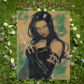 Psylocke Art Illustration Hard Signed 8.5x11in Fine Art PRINT