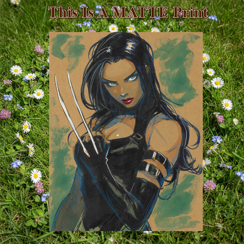 Psylocke Art Illustration Hard Signed 8.5x11in Fine Art PRINT