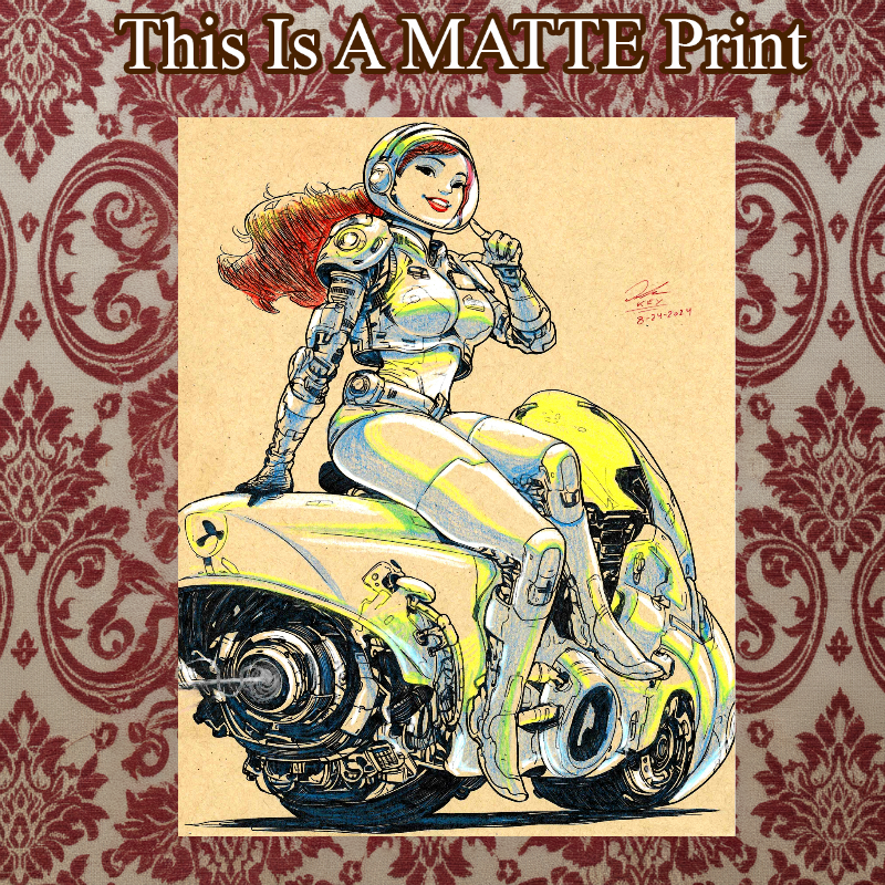 Original Art Illustration Hard Signed 8.5x11in Fine Art PRINT