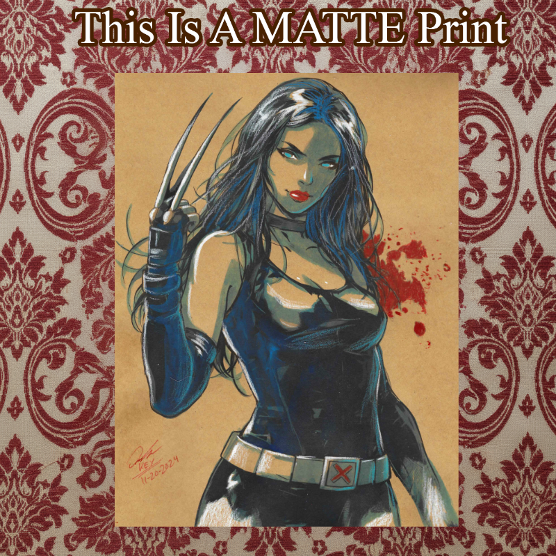 X-23 Art Illustration Hard Signed 8.5x11in Fine Art PRINT