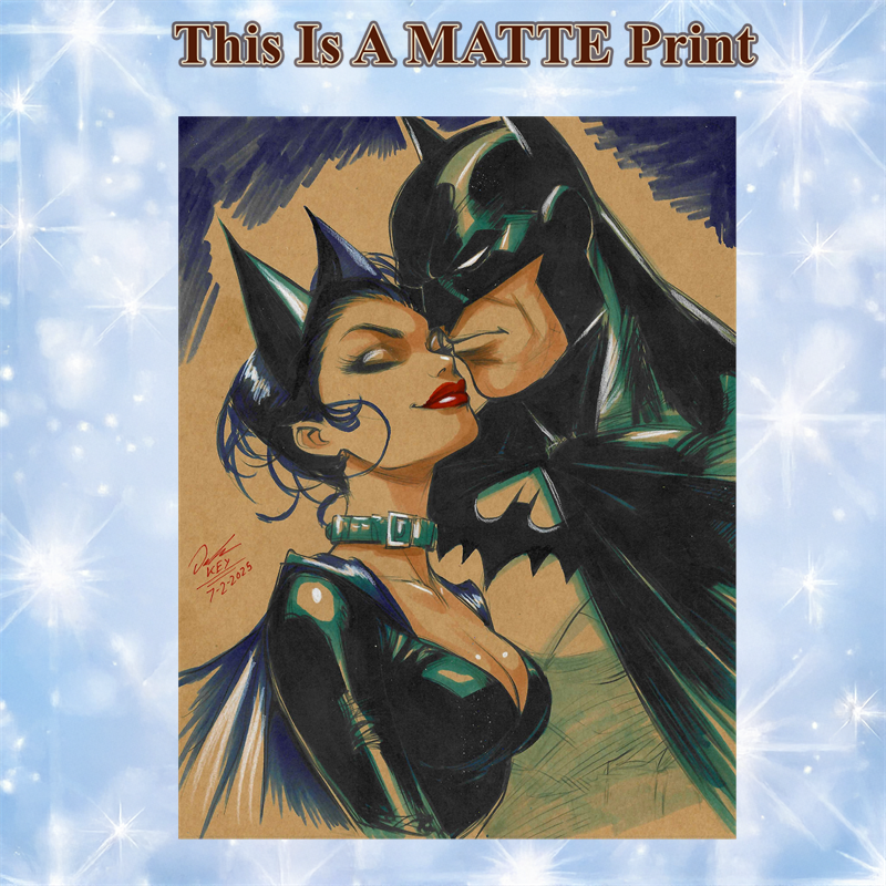 Batman Art Illustration Hard Signed 8.5x11in Fine Art PRINT