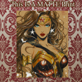 Wonder Woman Art Illustration Hard Signed 8.5x11in Fine Art PRINT