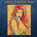 Poison Ivy Art Illustration Hard Signed 8.5x11in Fine Art PRINT