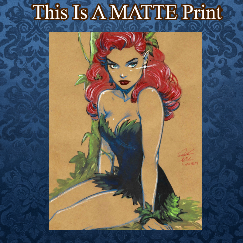 Poison Ivy Art Illustration Hard Signed 8.5x11in Fine Art PRINT