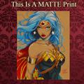 Wonder Woman Art Illustration Hard Signed 8.5x11in Fine Art PRINT