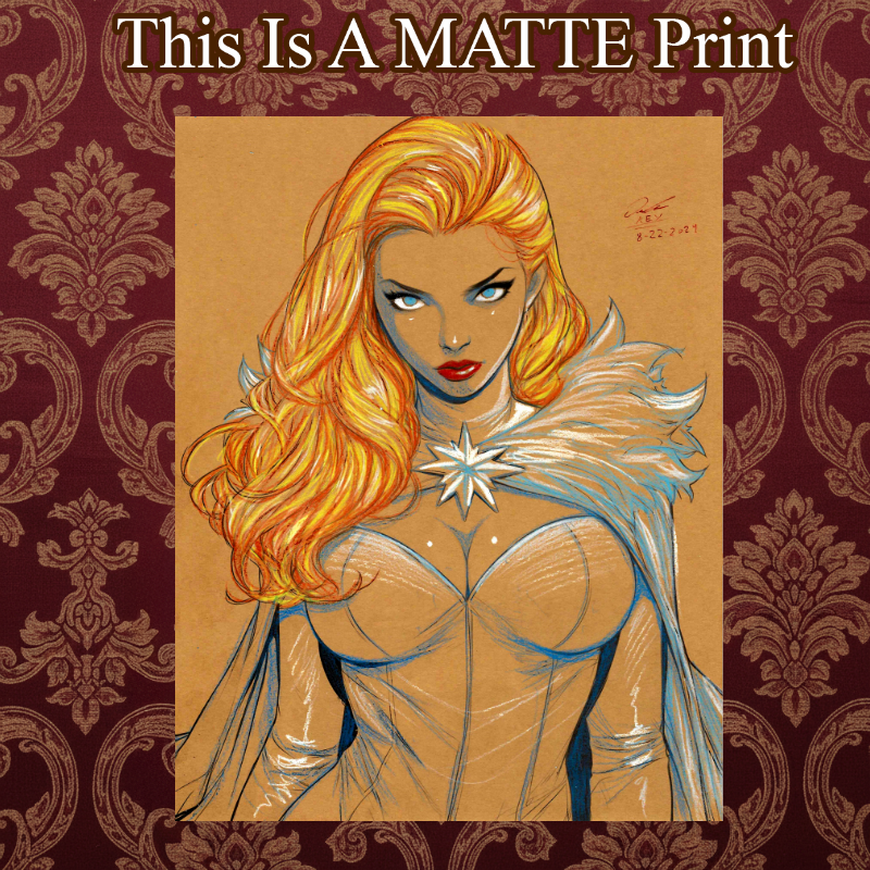 Emma Frost Art Illustration Hard Signed 8.5x11in Fine Art PRINT