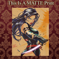 Psylocke Art Illustration Hard Signed 8.5x11in Fine Art PRINT