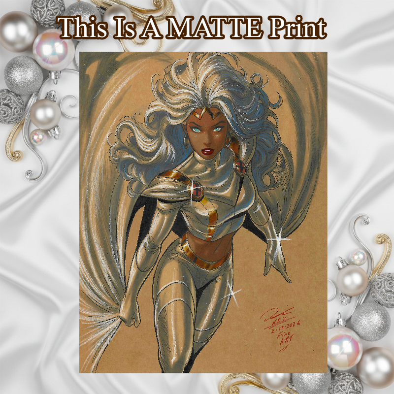 Storm Art Illustration Hard Signed 8.5x11in Fine Art PRINT
