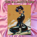 Catwoman Art Illustration Hard Signed 8.5x11in Fine Art PRINT